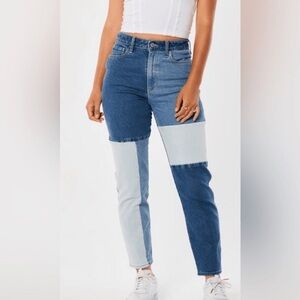 Hollister-{Size: 9R}- Ultra High Rise Mom Jeans Color Block